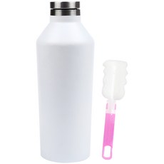 ark 不鏽鋼真空保溫杯+清潔刷組, 500ml, 白色