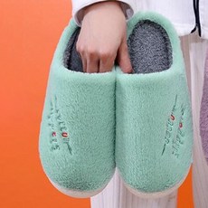 셀리빙 폭신한 커플 실내화 2세트, 그린, 1개