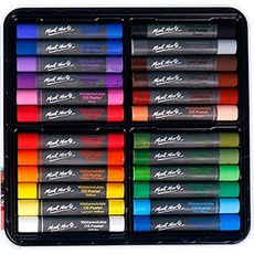 生活白書 油性粉彩筆 鐵盒, 1套, 24色
