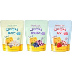 BeBe dang 芝士塊, 原味,草莓,藍莓, 16g, 3包