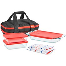 pyrex 便攜式保溫烤盤 1.5L 2入+2.8L組合, 1套