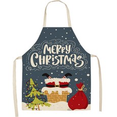 SUDACU 聖誕布藝亞麻圍裙 47 x 38 cm, WQ-1516, 1個