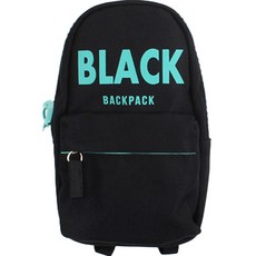 TOCTOC 大拉鍊彩色後背包筆袋, 黑色, 1個