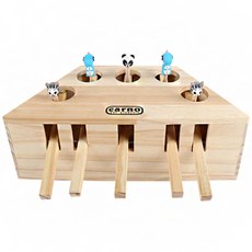 貓用原木狩獵玩具 5孔, 1個, 單一顏色