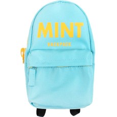 TOCTOC 大拉鍊彩色後揹包筆袋 G-PP107, 薄荷綠+黃色, 1個