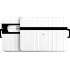 바니몽 원컬러 에어팟 프로 아머 캐리어 케이스, 화이트