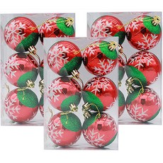 Byfit 聖誕裝飾球彩繪球 6p x 3 套, 雪