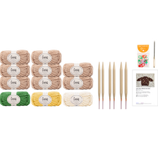 Yana Genius 五分袖毛衣 S M DIY材料包, 706 米色, 1個