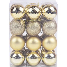 Byfit 聖誕樹裝飾球金色 4cm 24ea, 金子