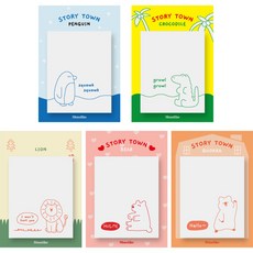 Monolike Story Town 描圖便利貼, 5個, 混合色