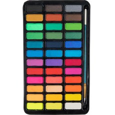 鐵盒固體水彩顏料套組, 36色