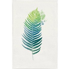 GNY 水彩植物魔鬼氈窗簾, 款式 01