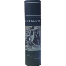 藝術素描繪畫藝術用品柳木炭筆大號 5-8 毫米, 1個, 黑色的