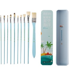 LizJ 美術用品 緊湊型油畫筆組 06 海洋 鐵盒, 1套, 324 x 72 x 30 mm