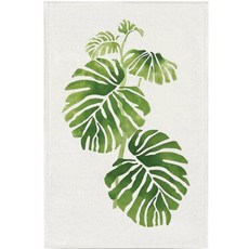 GNY 水彩植物魔鬼氈窗簾, 款式 04