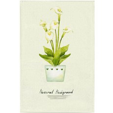 GNY 水彩植物魔鬼氈窗簾, 款式 07