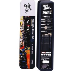 Mont Marte 蒙瑪特 美術用品 小巧油畫筆套組 11支塗鴉鐵盒, 1套, 324 x 72 x 30 毫米