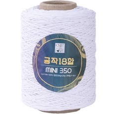 Gong-jak 18股MINI350棉質線, 201白色, 1捲