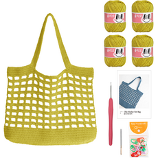 yarna 올리오 마켓 네트백 DIY 키트, 712 옐로우그린, 1세트