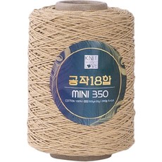Gong-jak 18股MINI350棉質線, 203米色, 1捲