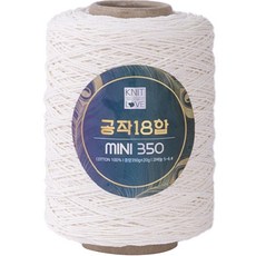 Gong-jak 18股MINI350棉質線, 202 象牙白, 1捲