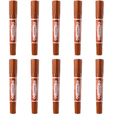 OCEAN LIVE 書寫流暢雙頭油性麥克筆 25 棕色, 10個, 1色