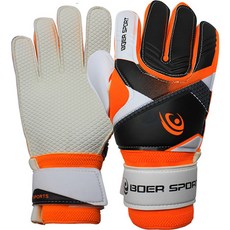 BOER SPORT 減震防滑五人制足球守門員手套高端型雙戴, 橙色