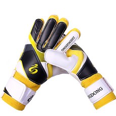 충격흡수에 강한 풋살 축구 골키퍼장갑 양쪽착용, 옐로우, 1개