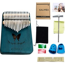 Rich Duck 卡林巴琴 17音階 蝴蝶套組 藍色, 1個
