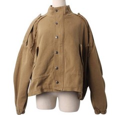 시크블랙 샤이틴 수술 박시 포켓 견장 야상 cpjk4452k2a