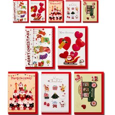 Youngwon C15-L 聖誕卡 5款組合, 2套, 混合顏色