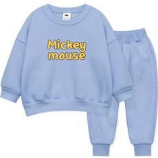 리틀래빗 아동용 기모 D 캐치 미키 상하 바지 세트