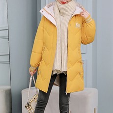 Paperments 女款口袋抽繩之字紋休閒連帽大衣 03460