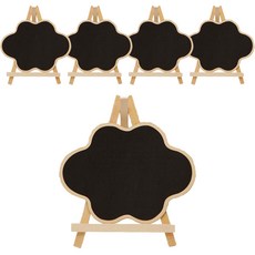 라이프스윗 다용도 우드 미니 칠판 스탠드 우드 메모판 클라우드 5p, 나무(클라우드)