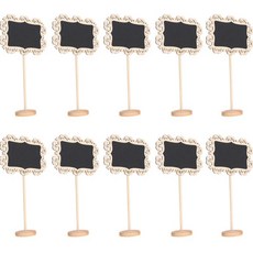 Life Sweet 沖孔原木迷你黑板立架留言板 圓形 10入, 木質(圓形)