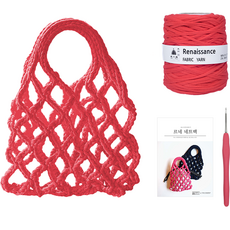 yarna 르네상스 네트백 DIY키트, 37 코랄핑크, 1세트