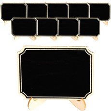 Life Sweet 多用途迷你黑板立架 留言板立架 公告板 B 10入, 木質(B)