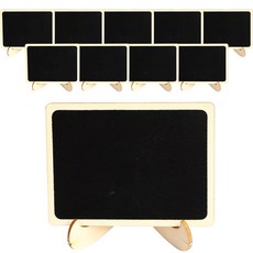 Life Sweet 多用途迷你黑板支架便條板支架佈告欄 A 10入, 木頭(A)