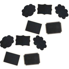 Lifesweet 多用途迷你黑板立架 留言板立架 公告板 F 隨機出貨 10入組, 木頭(F)