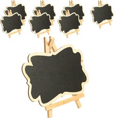 라이프스윗 다용도 우드 미니 칠판 스탠드 메모판 데스크 게시판 리본 8p, 나무(리본)