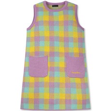 Benetton 女童格紋針織連衣裙 QAOPP2261LV