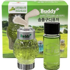 Buddy Plus 車用出風口擴香器 麝香葡萄 + 補充瓶套組, 1套