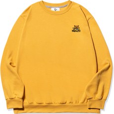 디엘크리 남성용 95~120 빅사이즈 해피밀 베어 스몰로고 맨투맨 티셔츠