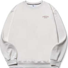 DIELCRI 男款大尺碼圓拱小logo大學T