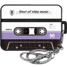 TRYCOZY 卡式錄音帶 AirPods Pro 2 裝甲保護殼, 卡式錄音帶 紫色, 單一商品