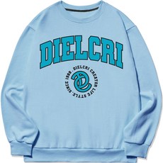 디엘크리 남성용 S~3XL 빅사이즈 아치 엠블럼 프린트 맨투맨 티셔츠