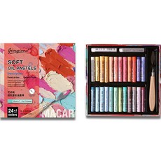 Simply & 喬爾喬內 馬卡龍色系軟性油畫棒, 24色, 1個