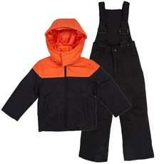 F-leader 兒童雙色吊帶滑雪服上下套裝