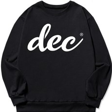 DIELCRI 男士大尺碼簽名首字母印花圓領衛衣