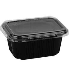 스완 도시락 일회용기 19159 검정색 1650ml, 1개입, 20개